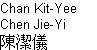 Name in Cantonese, Mandarin, Chinese characters